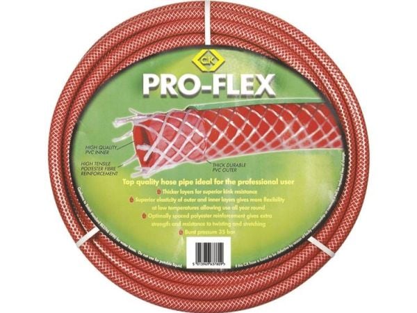 C.K Pro-Flex hageslange 50 m 19 mm (3/4") rød