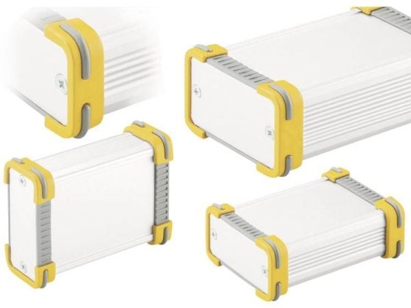 Fischer Elektronik FR 55 25 100 ME 10035341 Profilskåp 114 x 63,6 x 33 Aluminium Natur, Gul 1 stk