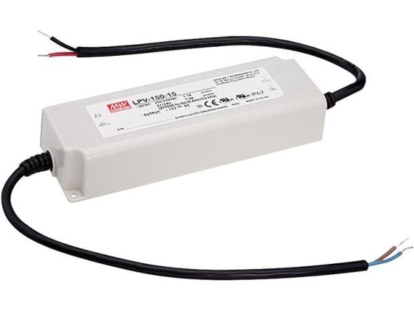 MEAN WELL LPV-150-12, 120 W, IP67, -25 - 65 °C, 180 - 305 V, 47 - 63 Hz, 1.7, 1.5 A