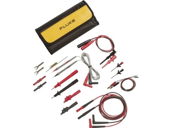Fluke TLK287, Testausjohdin, -anturi ja klipsisarja, Musta, Harmaa, Oranssi, Punainen