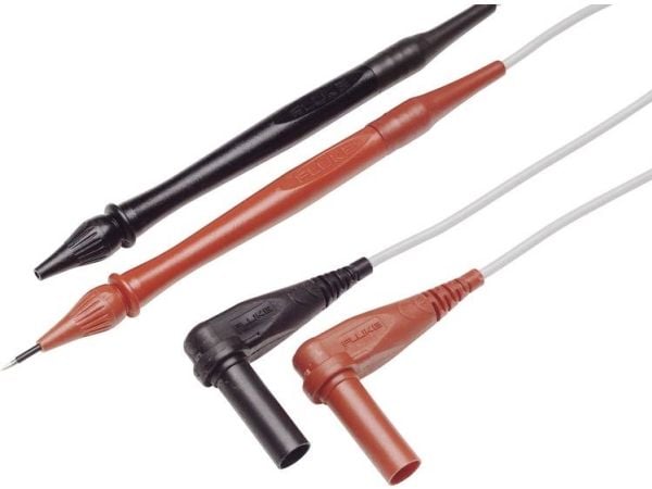 Fluke TL40, Testausjohdin, Musta, Harmaa, Punainen, CAT II, 7,6 cm, Silikoni, 600 V