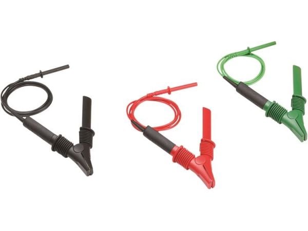 Fluke TLK1550-RTLC turvatestausjohtosarja [Alligator Clip - teräliitin 4 mm] punainen, musta, vihreä 1 kpl