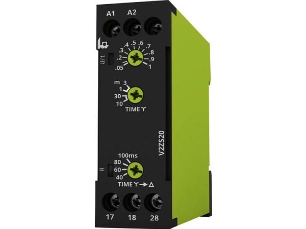 tele V2ZS20 12-240V AC/DC Aikarele Monikäyttöinen 1 kpl Aika-alue: 0,04 - 180 s 2 x rajakytkin