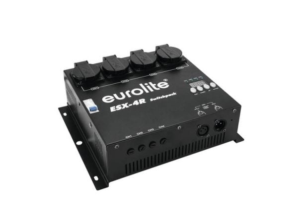 Eurolite 70064224, 4 kanaler, LED, Sort, AC, 230 V, 50 Hz