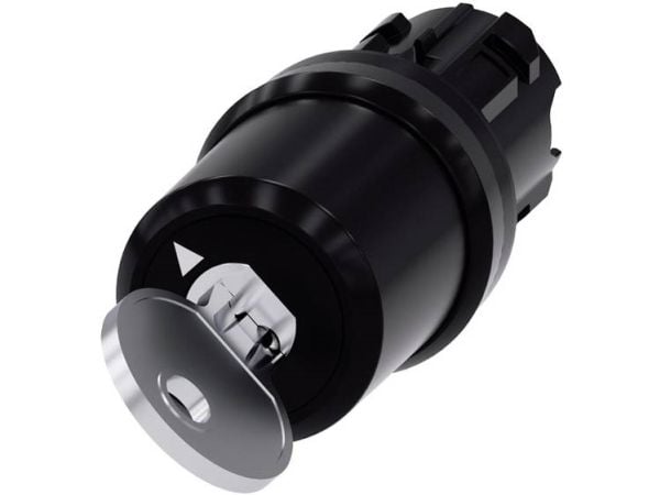 Kytkin avaimella 22mm pyöreä muovilukko nro ssg10 2 avaimella 2-pos. 0-I ilman itsekääntyvää 3SU1000-5BF11-0AA0