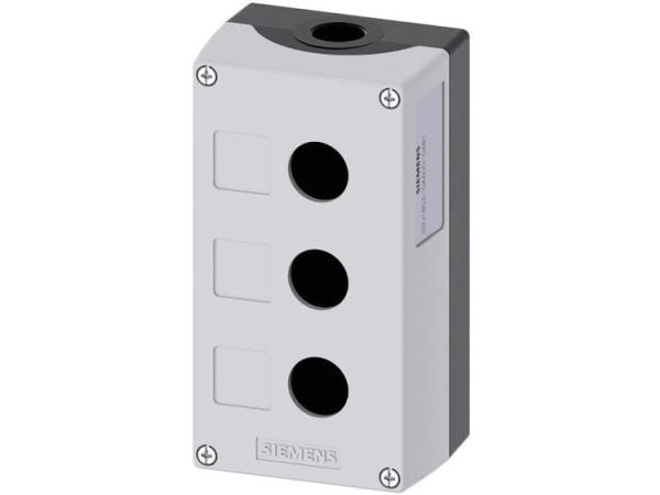 Siemens 3SU1853-0AA00-0AB1 Tyhjä kotelo 3 asennuspistettä, Maahan kiinnitettäväksi (L x S x K) 158,4 x 85 x 64 mm Harmaa 1 kpl