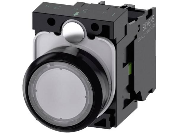 Siemens 3SU1102-0AB70-1BA0, Muovi, Musta, Läpikuultava, 320 V, 30 mm, 60,7 mm, 40 mm
