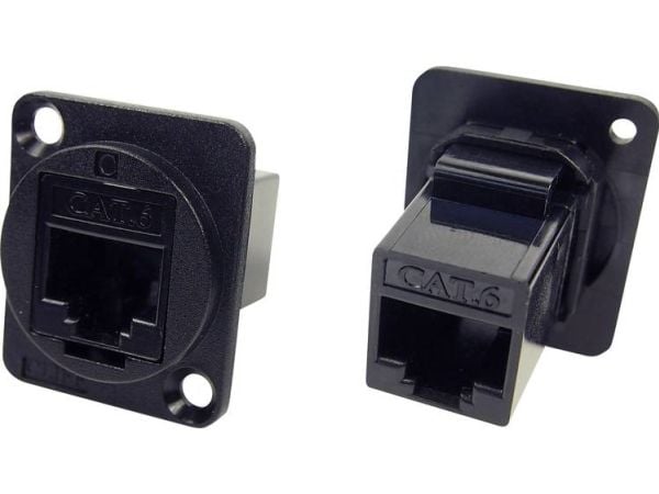 XLR-adapter UTP RJ45 Cat6 til RJ45 Cat6 innfelt CP30222 (Cliff), 1 stk