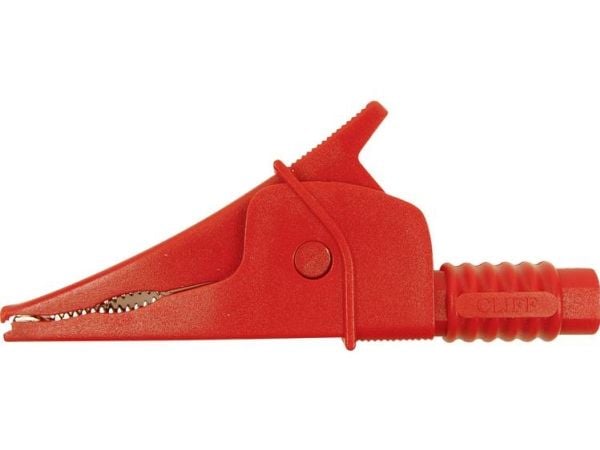 Cliff Croc Clip Turvallisuuskrokotiili jalka liitin 4 mm CAT III 1000 V Punainen