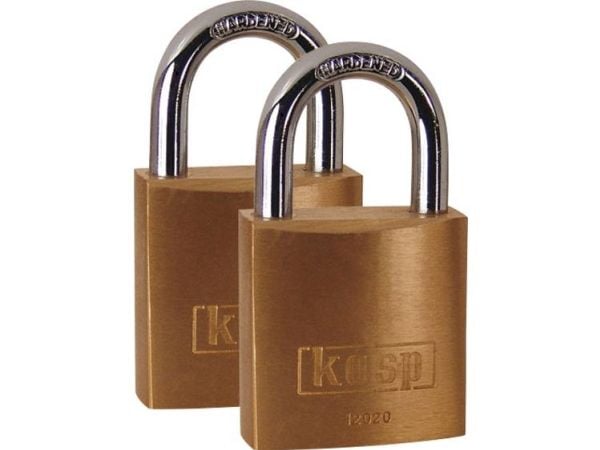 Kasp K12020D2 riippulukko 20 mm Kullan keltainen Avainlukko
