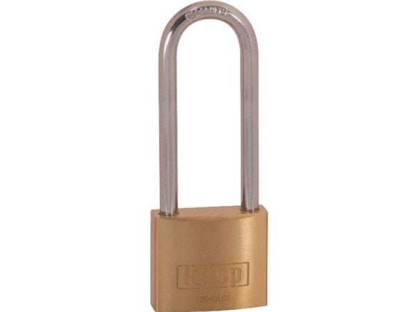 Kasp K12040L63D hengelås 40 mm gulgrønt nøkkellås