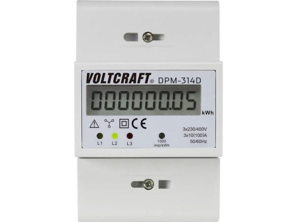 VOLTCRAFT Kolmivaiheinen digitaalinen mittari 100 A MID-yhteensopiva: Ei VOLTCRAFT (DPM-314D)