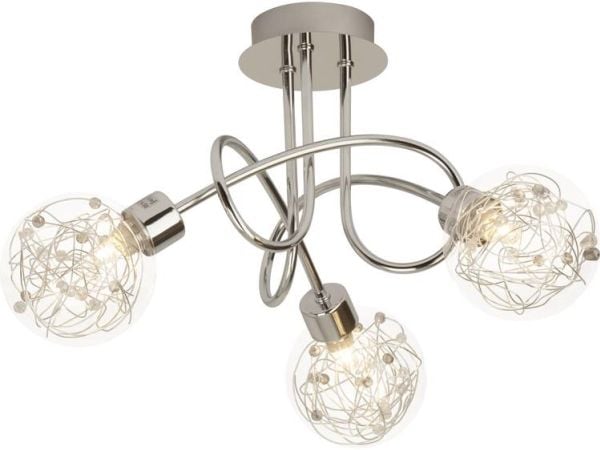 Brilliant Joya - Taklampe - 3 innganger - G9 - krom