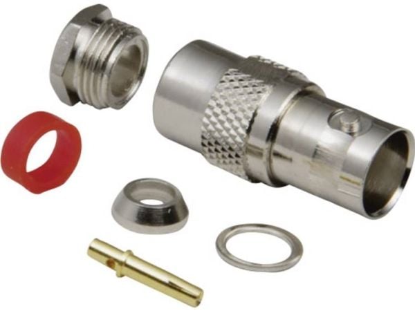 BKL Electronic 0401076/D, BNC, BNC, urosliitin, naarasliitin, nikkeli/kulta, 50 ohm (O)