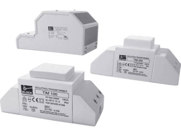 Block TIM 800 skiljetransformator 1 x 230 V/AC 2 x 115 V/AC 800 VA 3,47 A