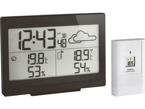TFA-Dostmann Casa, Hvit, Inne Termometer, Utendørs Fuktighetsmåler, Utendørs Barometer, Plast, 20 - 90%, -40 - 70 °C, -40 - 158 °F