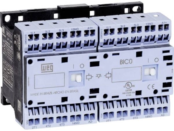 WEG CWCI07-01-30C03S Kääntökontaktori 6 NO 3 kW 24 V/DC 7 A apukoskettimella 1 kpl 1 kpl