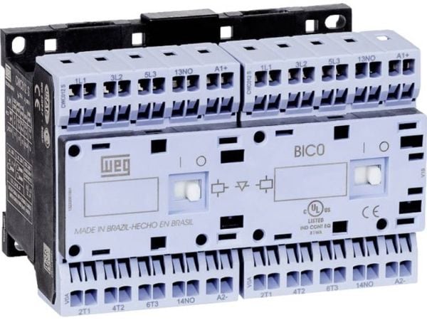 WEG CWCI09-01-30D24S växelkontakt/omkopplarkontaktor 6 slutande 4 kW 230 V/AC 9 A med hjälpkontakt 1 st