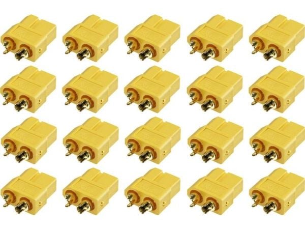 Reely 1399713 batterikontakt XT60 forgylt, 20 stk