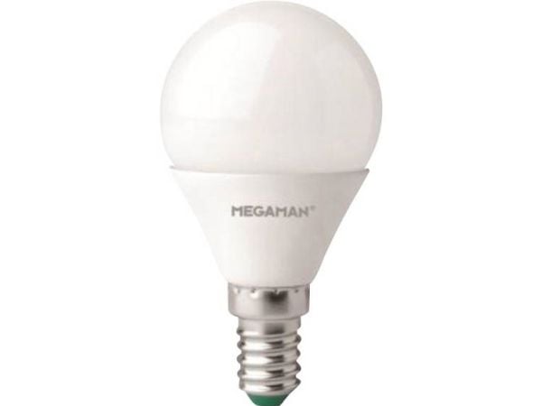 Megaman LG2605.5 E14 2800K LED (RGB)-lampa EEK F, dropform 5,5 W = 40 W varmvit (Ø x L) 45 mm x 83,00 mm, 1 st