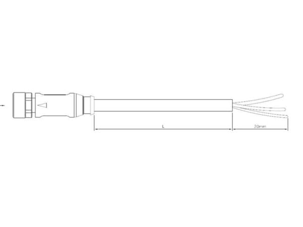 TE Connectivity 1-2273001-3 Anturi/toimilaitteen liitin koottuna M8-pistorasiaan suora 5 m 5 m