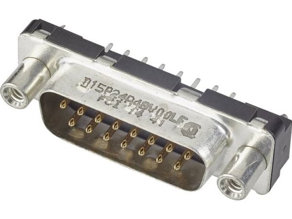 FCI D-SUB D37S24A4GV00LF D-SUB-liitinrivi 180° Napamäärä: 37 Juottaminen 1 kpl
