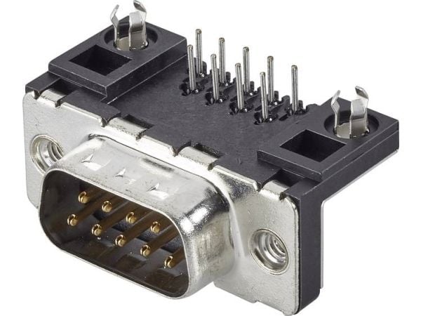 FCI D-SUB D09P13A4GL00LF D-SUB stiftliste 90°, poltall 9, lodding