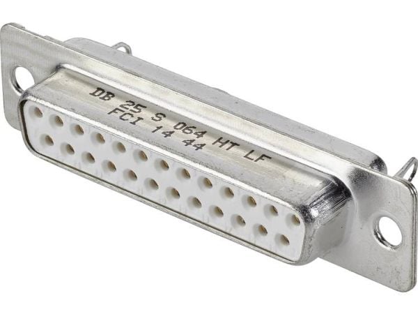FCI D-SUB stiftlist DB25S064HTLF, 180°, 25 poler