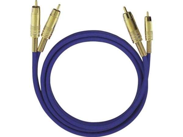 OEHLBACH 2038, 2 x RCA, Hanstik, 2 x RCA, Hanstik, 5 m, Blå
