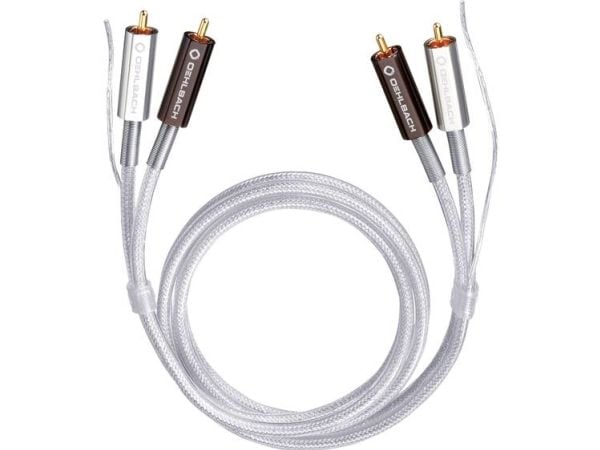 OEHLBACH 2600, Hankjønn, 2 x RCA, Hankjønn, 0,5 m, Hvit