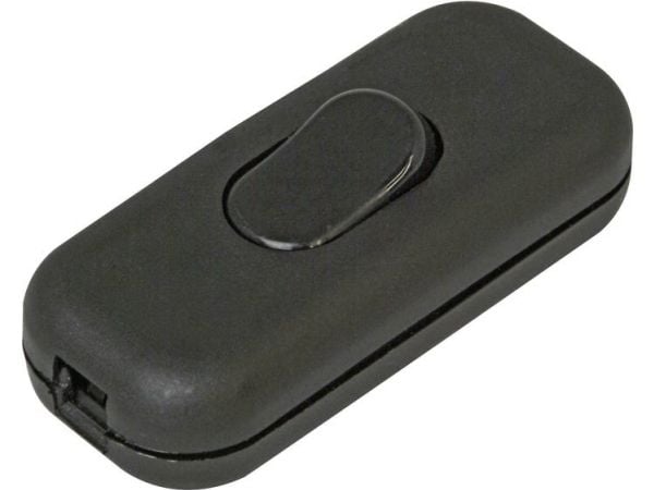 Kopp 191305001 Johtokytkin vedonpoistolla Musta 1 x Off/On 6 A 1 kpl 1 kpl