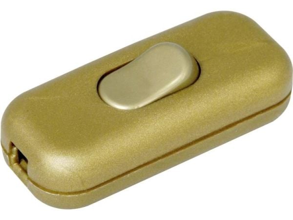 Kopp 191307003 Johtokytkin, jossa kiristyssuojaus Kulta 1 x Off/On 2 A 1 kpl 1 kpl