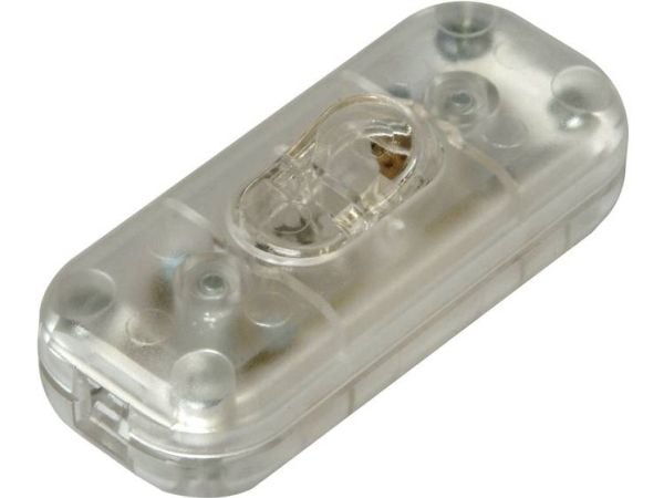 Kopp 191310089 Johtokytkin vedonpoistolla Läpinäkyvä 1 x Off/On 2 A 1 kpl 1 kpl
