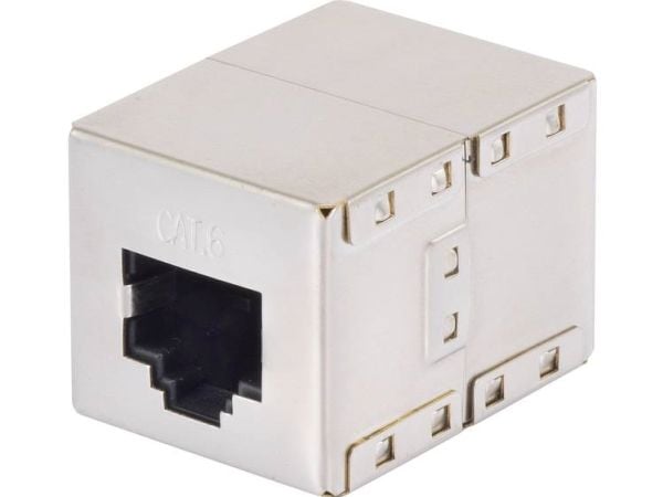 Renkforce RF-4212189, Flat, Metallisk, RJ-45, RJ-45, Hunkjønn, Hunkjønn