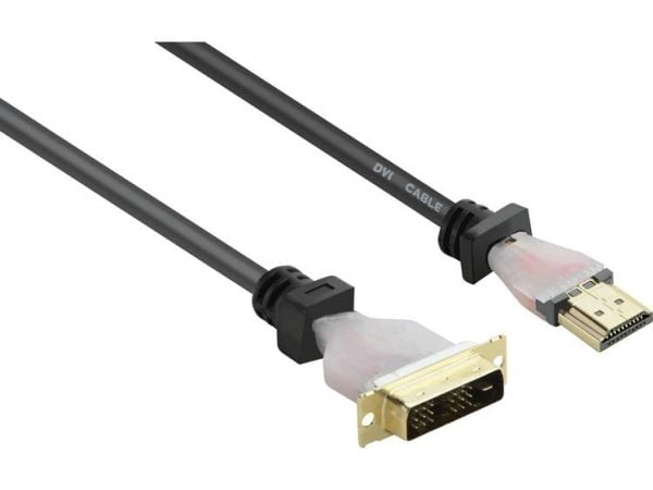 Renkforce RF-4212216, 1,8 m, HDMI-tyyppi A (vakio), DVI-D, Uros, Uros, Suora