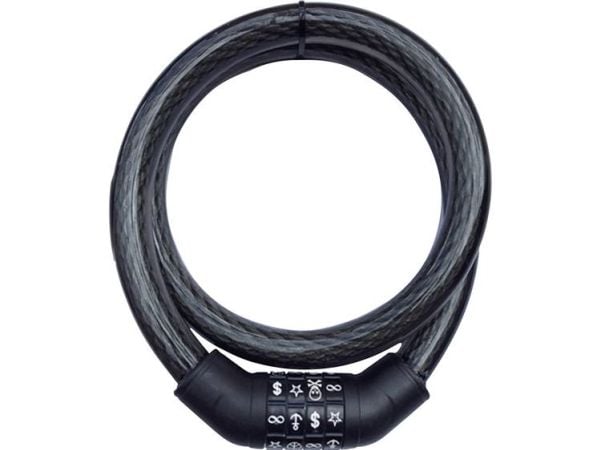 Security Plus SPS 100 kabellås sort, kombinasjonslås med symboler