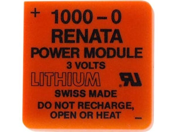 Renata Powermodul 1000-0 spesialbatterier CR 2477N, litium, 3 V, 950 mAh, 1 stk