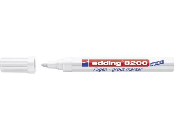 edding 8200 grout - Markering - permanent - vit - 2-4 mm