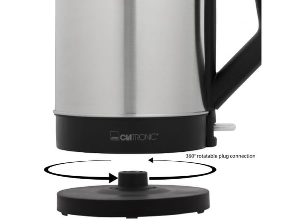 Clatronic WKS 3692 - Kjele - 1.5 liter - 2.2 kW - svart/rustfritt stål