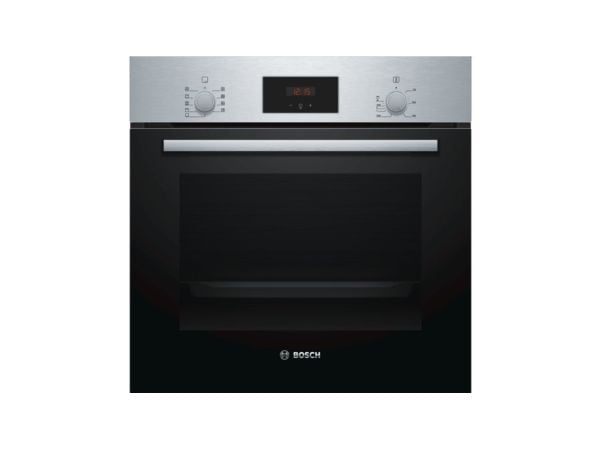 Bosch Serie | 2 HBF114ES0 - Ovn - innebygd - fordypning - bredde: 56 cm - dybde: 55 cm - høyde: 57.5 cm - Klasse A - rustfritt stål