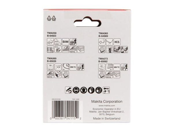 Makita B-67496, Teräpakkaus, Laatta, 4 kpl
