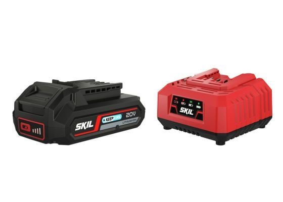 Skil BC1E3110AA, Batteri- og ladersett, Lithium-Ion (Li-Ion), 2,5 Ah, 20 V, Skil, Sort, Rød Skil BC1E3110AA, Batteri- og ladersett, Lithium-Ion (Li-Ion), 2,5 Ah, 20 V, Skil, Sort, Rød