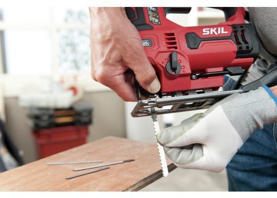 Skil 4531 GA, Toppgrep, Svart, Rød, 45°, Aluminium, Tre, 3200 spm, 8,5 cm