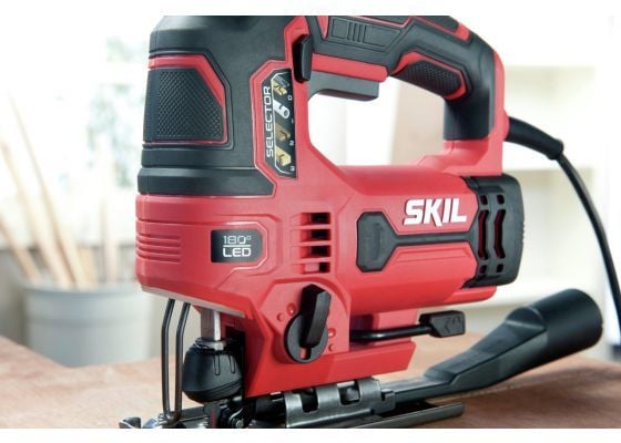 Skil 4531 GA, Toppgrep, Svart, Rød, 45°, Aluminium, Tre, 3200 spm, 8,5 cm