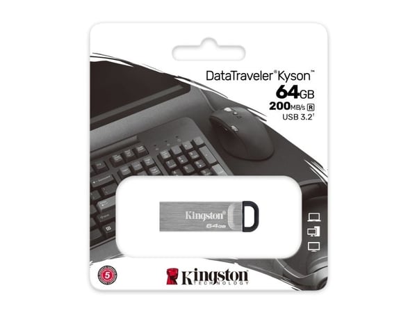 Kingston DataTraveler Kyson - USB-flashstasjon - 64 GB - USB 3.2 Gen 1