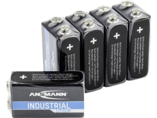 Ansmann 1505-0002, Single-use battery, Lithium, 9 V, 5 stykker, Svart, -40 - 60 °C