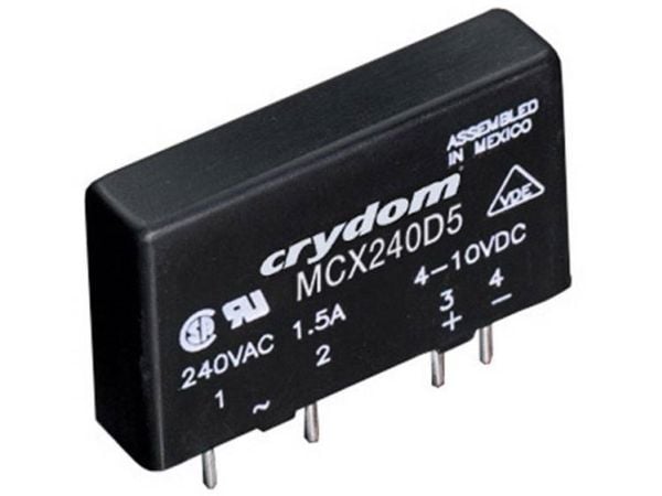Crydom halvlederrelé MCX480D5 5 A koblingsspenning (maks.): 660 V/AC, veksel ved nullspenning, 1 stk