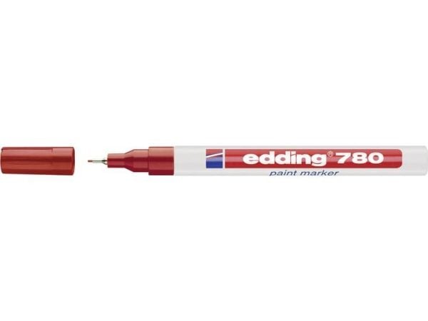 edding 780 paint - Markør - permanent - rød - fargeblekk - 0.8 mm