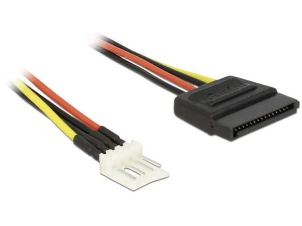 Delock - Strømkabel - 4-pin mini-strømkontakt (hann) til SATA-strøm (hann) - 24 cm
