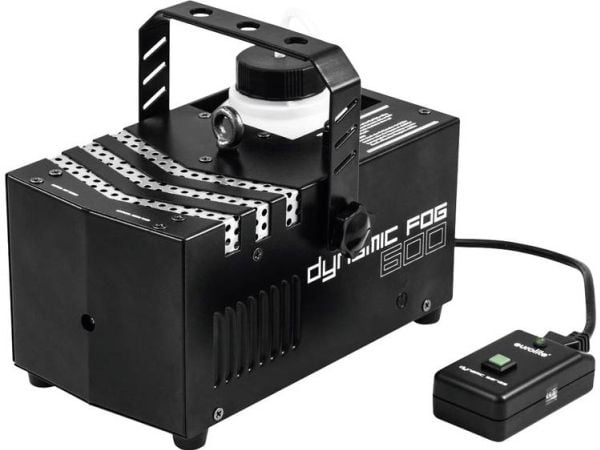 Eurolite tåkemaskin DYNAMIC FOG 600 inkl. feste, inkl. kabel-fjernkontroll, med lyseffekt (51702030)